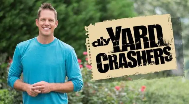 HGTV DIY Yard Crashers logo with host